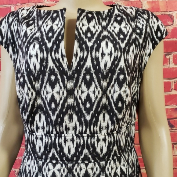 Jones New York Chic Madness Black Ivory Dress 16 - Picture 3 of 7